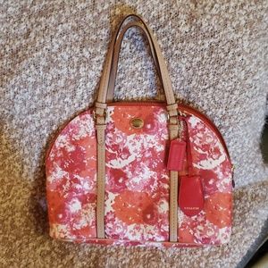 Coach peyton floral satchel